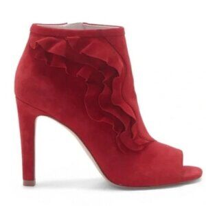 Louise et Cie Lo-Haze Red Leather Suede Ankle Bootie Boots Size 10M/40